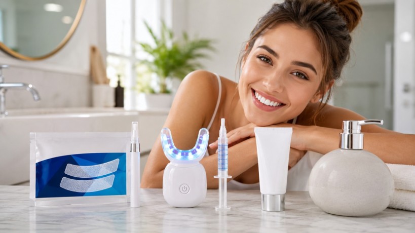 Best at home teeth whitening products including strips, LED kit, gel, pen and whitening toothpaste