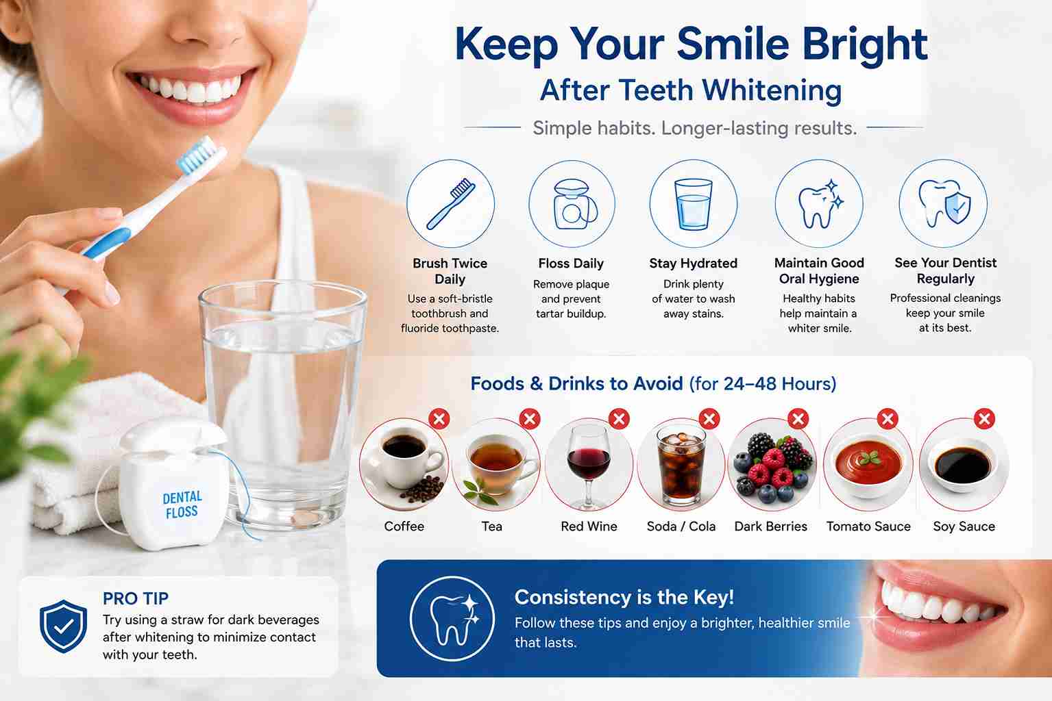 Daily habits that help teeth whitening results last longer