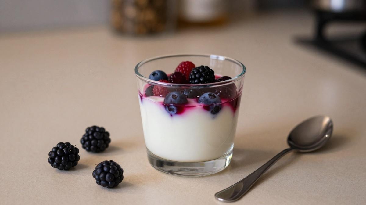 Easy gelatin snack served as a portion-controlled dessert