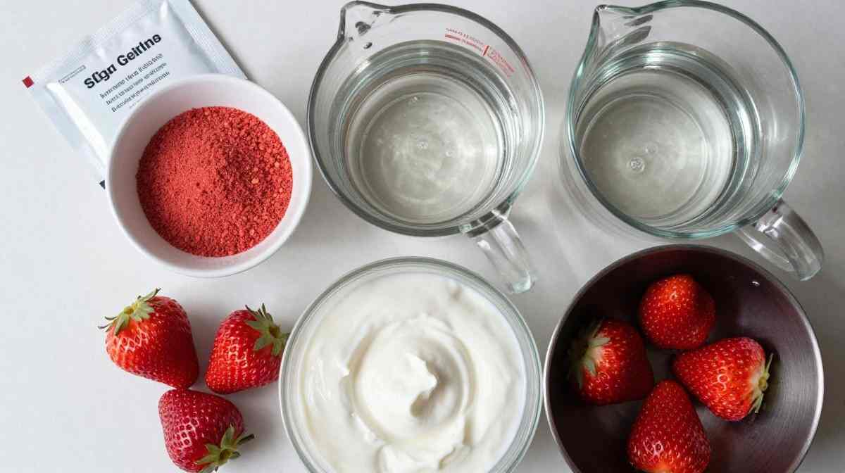 Ingredients for a sugar-free jello weight loss recipe