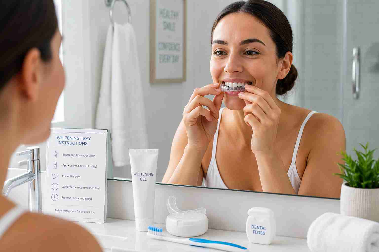 Safe at-home teeth whitening practices and proper whitening kit use