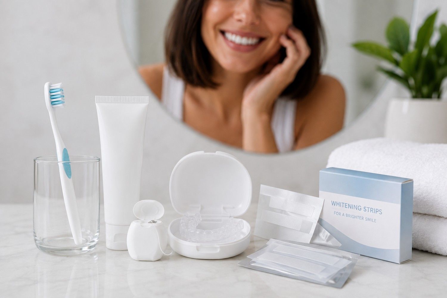 safer at-home teeth whitening options including toothpaste and strips