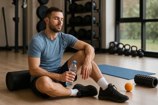 Recovery habits including quality sleep hydration and stretching