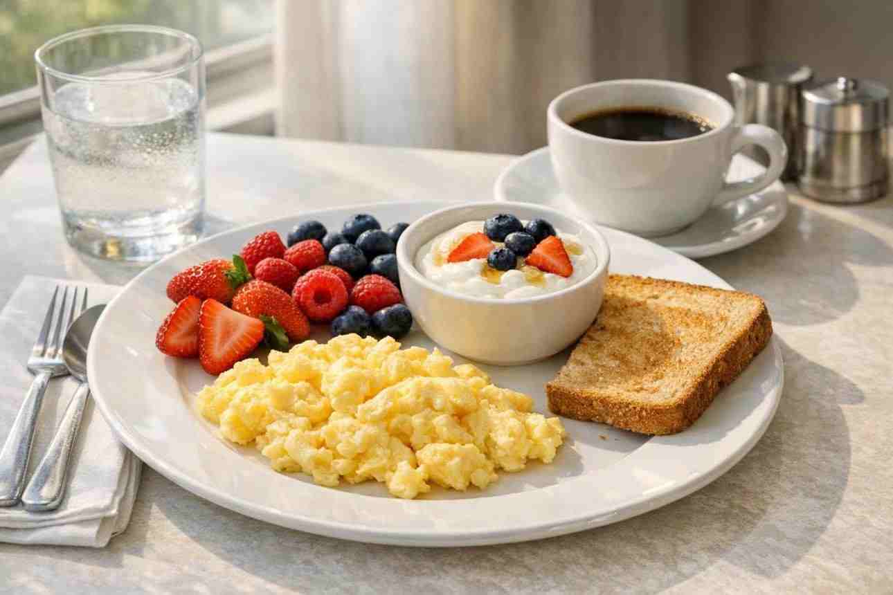Balanced high-protein breakfast supporting sustainable weight loss.