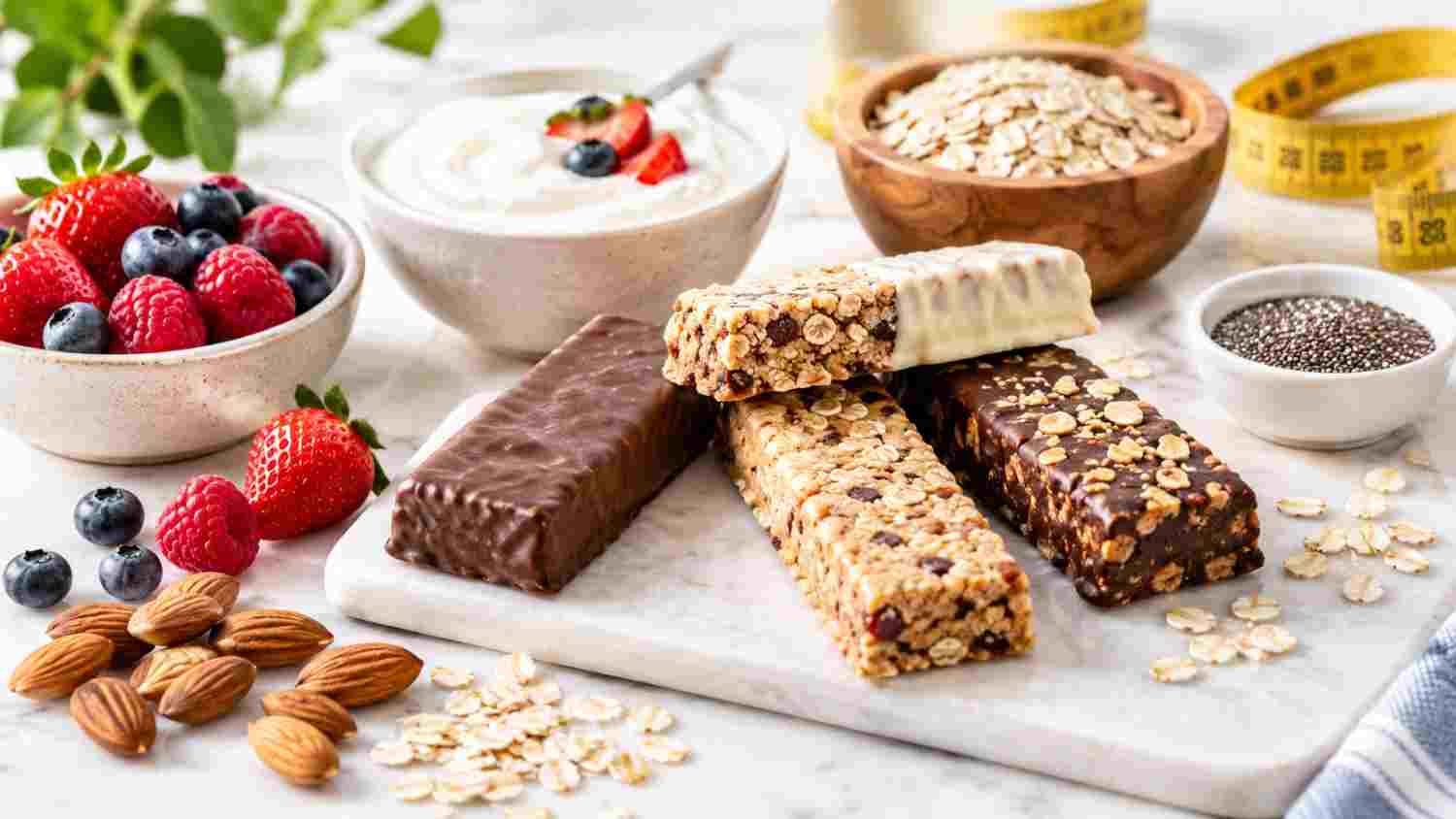 Comparing protein bars by calories protein fiber and sugar