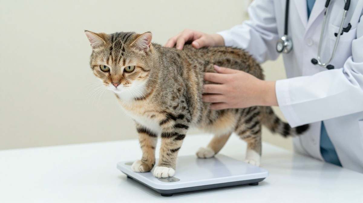 cat weight loss monitoring with regular weigh-ins